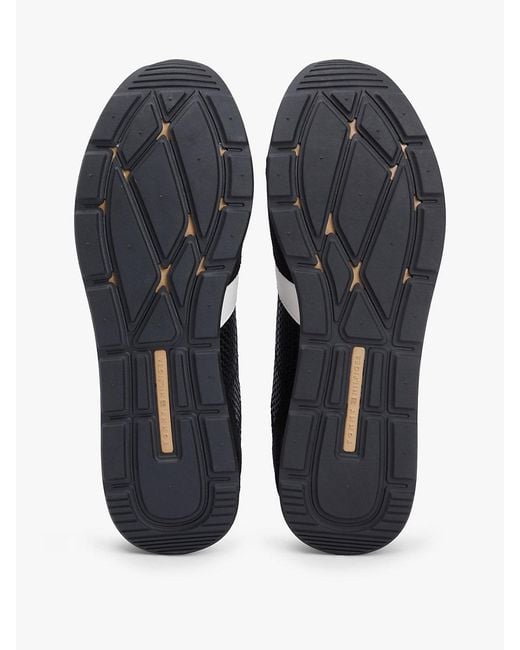 Tommy Hilfiger Black Mixed Texture Mesh Cleat Trainers for men