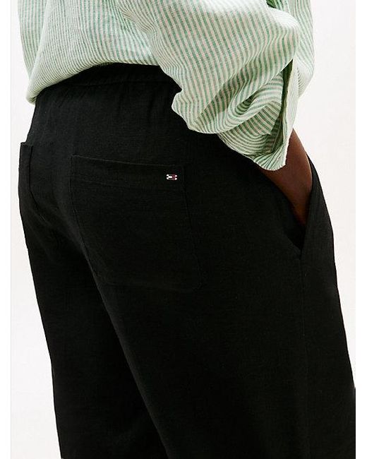 Tommy Hilfiger White Curve Tailored Slim Fit Shorts Aus Leinenmix