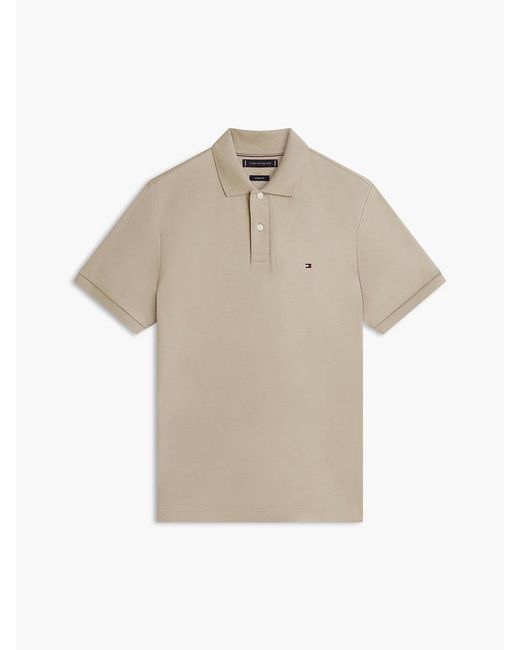 Tommy Hilfiger White Fluid Cotton Interlock Knit Polo Shirt for men