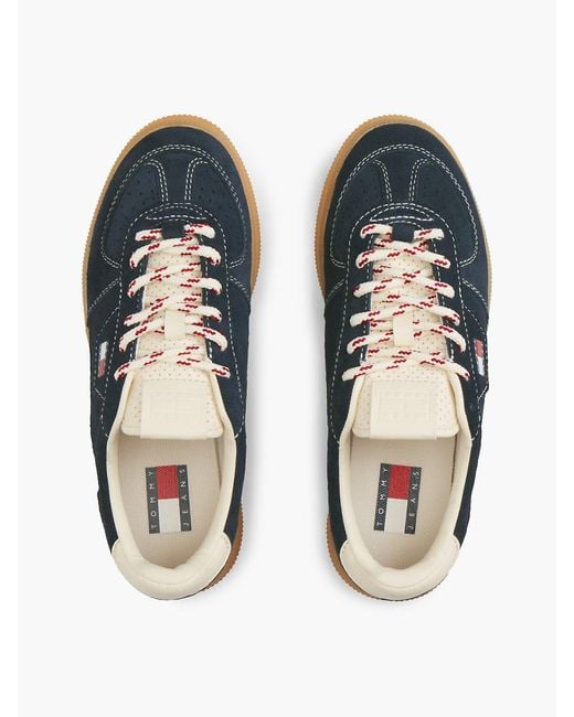 Tommy Hilfiger Blue The Greenwich Suede Cupsole Trainers