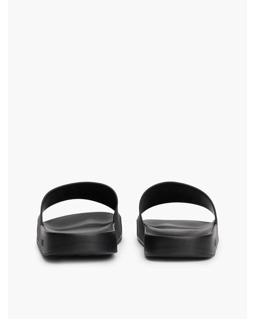 Tommy Hilfiger Black Flag Badge Contoured Pool Slides for men