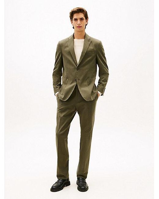 Pantalón Con Raya Marcada Tommy Hilfiger de hombre de color Green