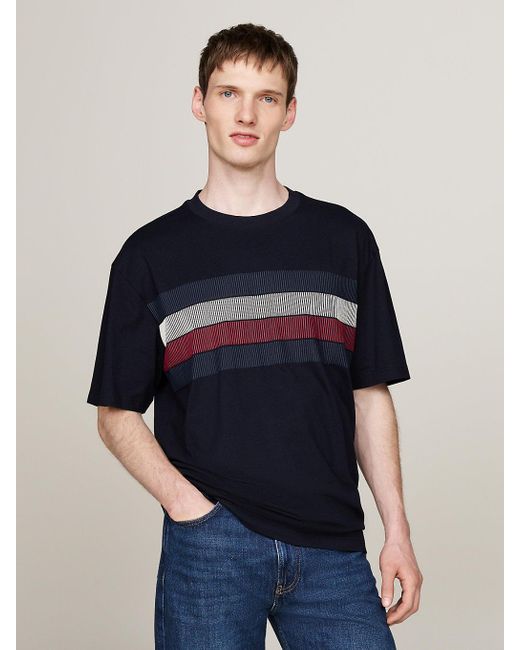 Tommy Hilfiger Blue Shadow Flag Relaxed T-shirt for men