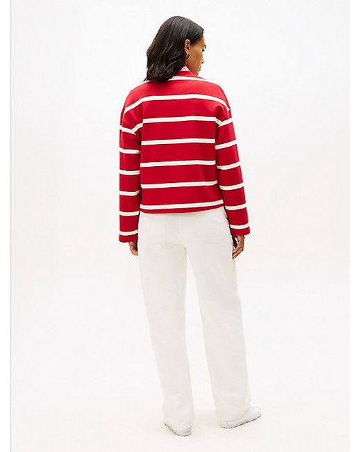 Sudadera De Felpa Con Logo Y Cuello Redondo Tommy Hilfiger