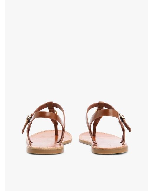 Tommy Hilfiger Multicolor Leather Th Monogram Strap Sandals
