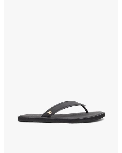 Tommy Hilfiger White Chic Th Monogram Flip-flops