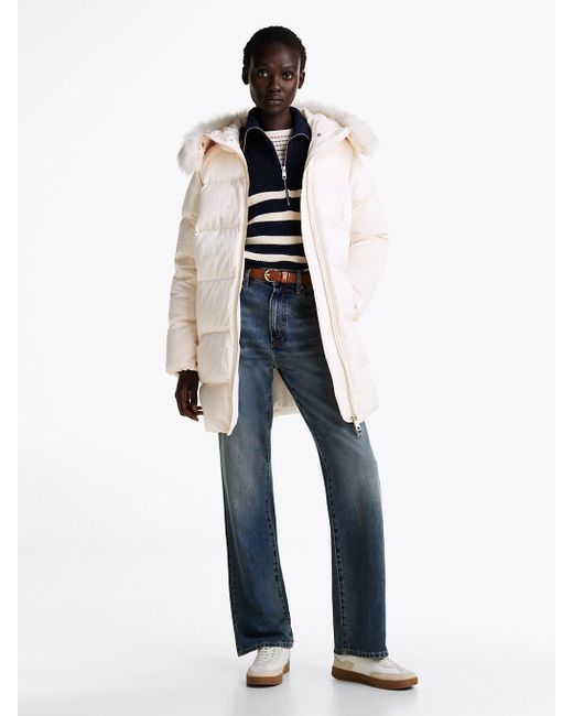 Tommy Hilfiger Blue Shimmer Finish Down Coat
