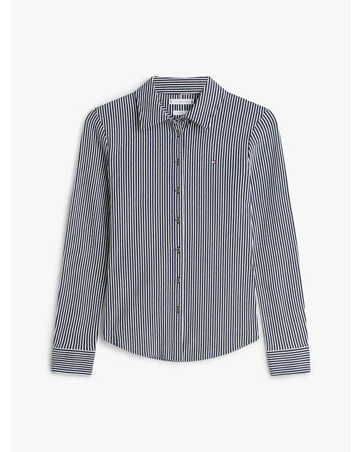 Tommy Hilfiger Blue 1985 Slim Fit Pique Shirt