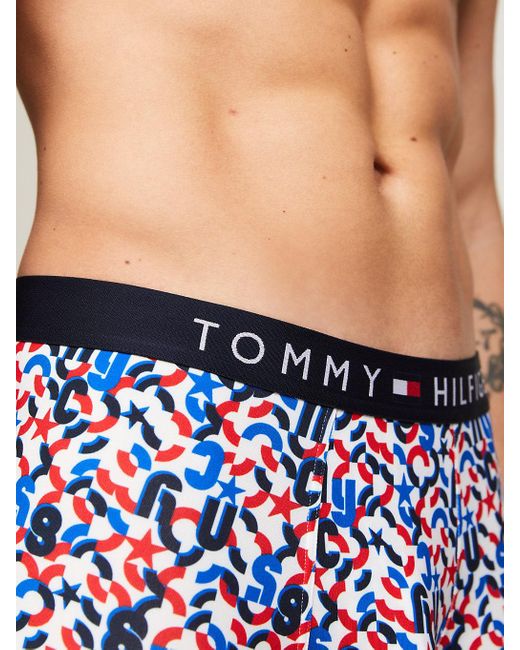 Tommy Hilfiger Blue Th Original Logo Waistband Trunks for men