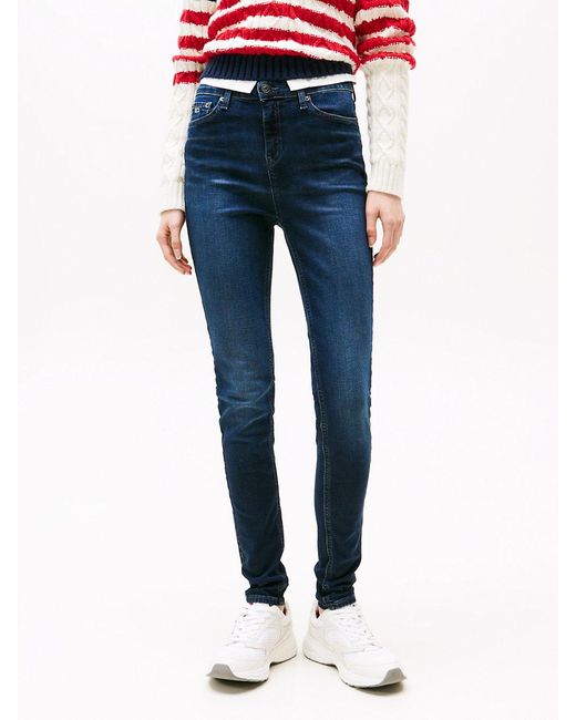 Tommy Hilfiger Blue Nora Mid Rise Skinny Jeans