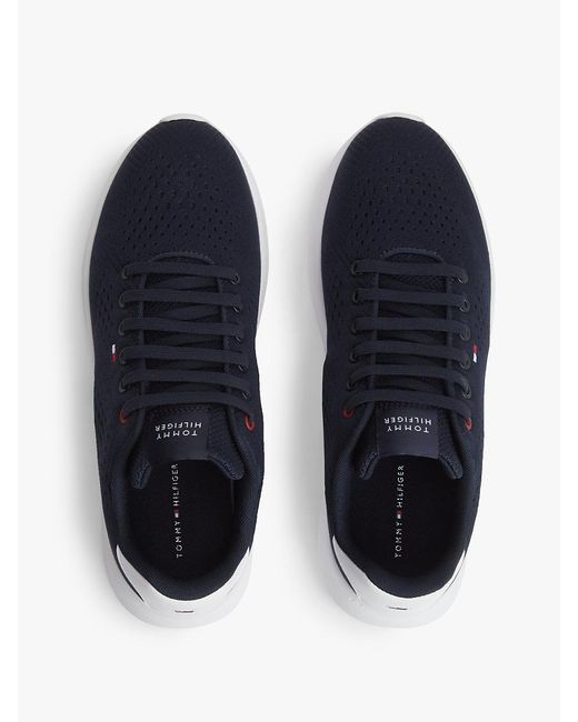 Tommy Hilfiger Blue Lightweight Jacquard Knit Trainers for men