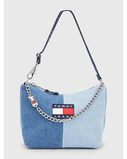 Bolso de hombro vaquero Heritage color block Tommy Hilfiger de color Blue