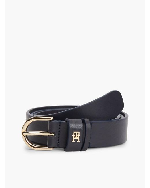 Tommy Hilfiger Blue Th Monogram Leather Belt