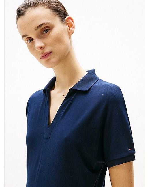 Vestido Midi Tipo Polo Tommy Hilfiger de color Blue