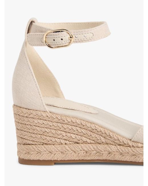 Tommy Hilfiger White Hemp Crossover Strap Wedge Espadrilles