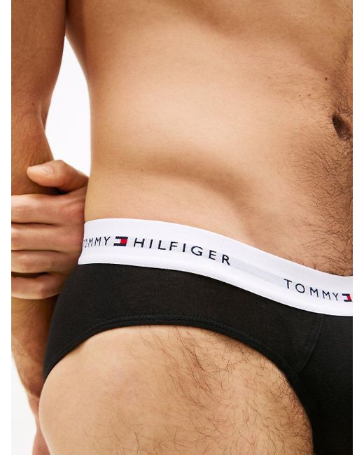 5 Pack Slip Signature Con Logo di Tommy Hilfiger in Black da Uomo