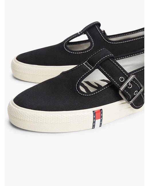 Tommy Hilfiger White Archive Mary Jane Buckle Trainers