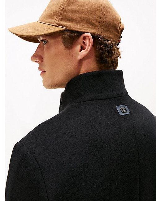Abrigo Smart Casual En Mezcla De Lana Tommy Hilfiger de hombre de color Blue
