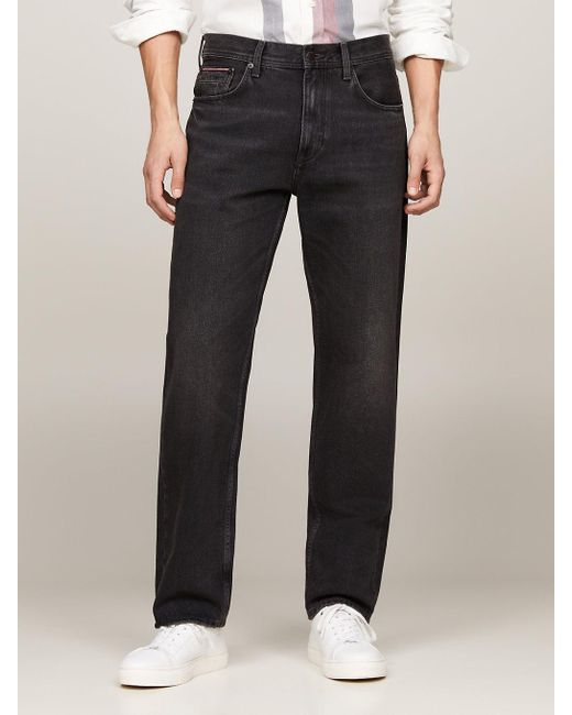 Tommy Hilfiger Moore Straight Tapered Black Jeans for men