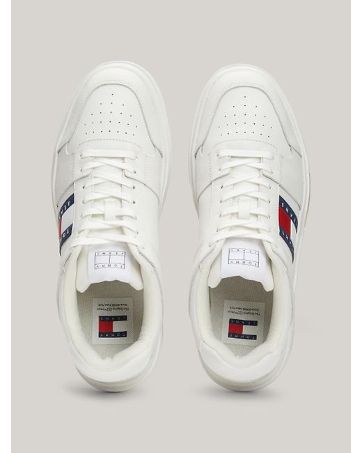 Tommy Hilfiger White The Brooklyn Leather Badge Trainers for men