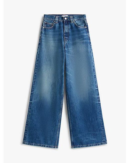 Tommy Hilfiger 70S High Rise Jeans Met Wijde Fit in het Blue