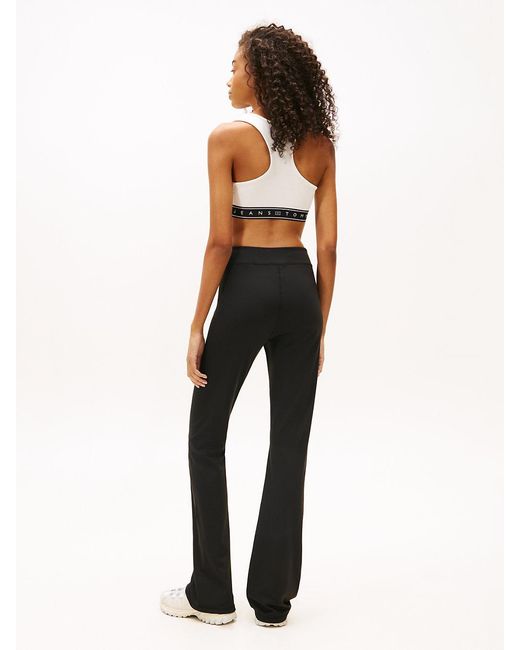 Tommy Hilfiger Blue Logo Slim Kick Flare Leggings