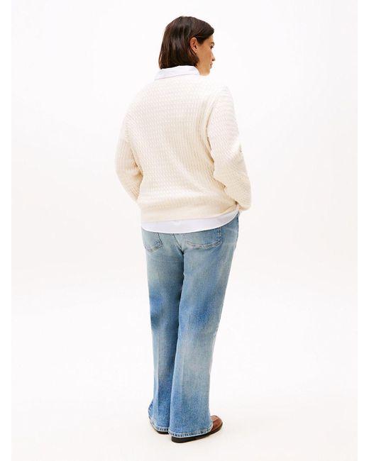 Pullover Curve di Tommy Hilfiger in White