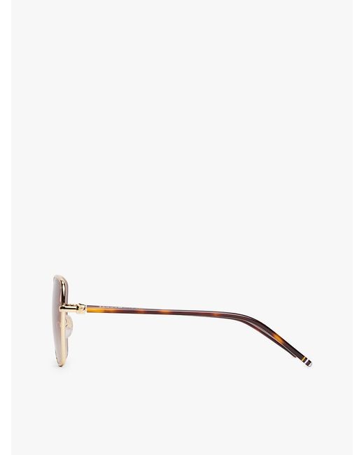 Tommy Hilfiger White Th Monogram Cat Eye Sunglasses