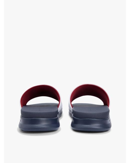 Tommy Hilfiger Blue Hilfiger Monotype Pool Slides for men