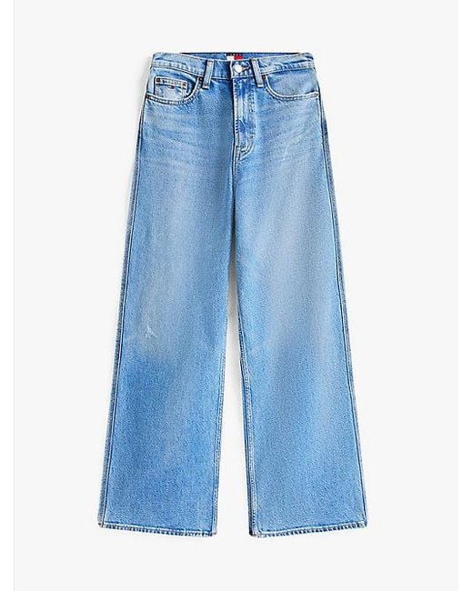 Tommy Hilfiger Claire Coolmax High Rise Jeans Met Wijde Fit in het Blue