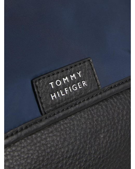 Tommy Hilfiger Blue Flap Closure Small Reporter Bag for men