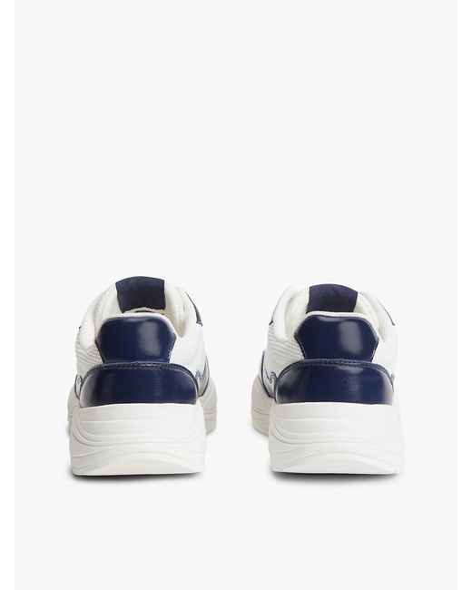 Tommy Hilfiger Pink Th Monogram Mixed Texture Leather Trainers