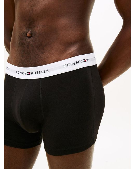 Tommy Hilfiger Blue 7-Pack Signature Logo Waistband Trunks for men