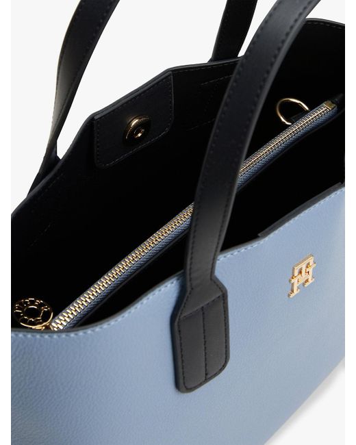 Cabas À Plaque Monogramme Th Tommy Hilfiger en coloris Blue