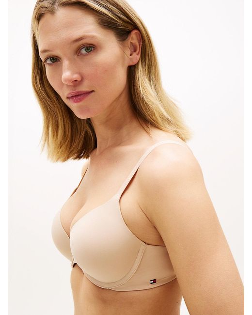 Tommy Hilfiger Natural Essential Tonal Logo Microfibre Push-Up Bra