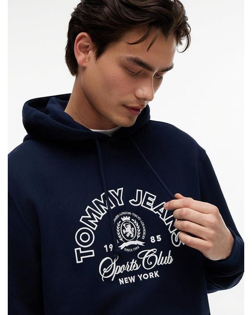 Tommy Hilfiger Blue Crest Logo Terry Hoody for men