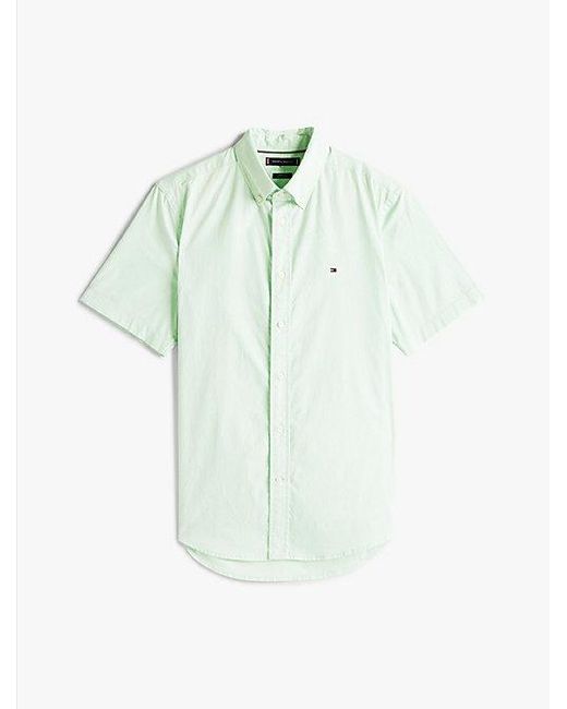 Camisa Th Flex De Manga Corta Y Corte Regular Tommy Hilfiger de hombre de color Green