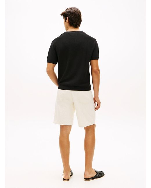 Tommy Hilfiger Black Relaxed Fit Cool Comfort Knit T-Shirt for men