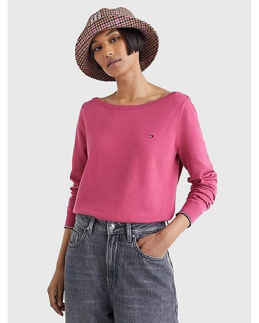 Tommy trui roze new arrivals