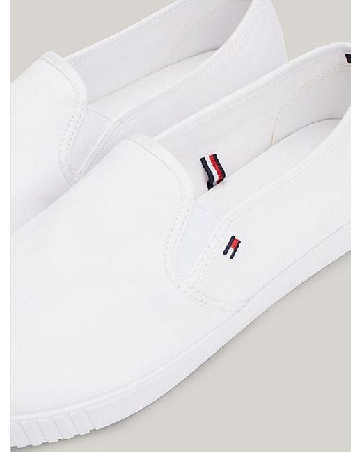 Tommy Hilfiger Essential Canvas Instapsneaker in het White