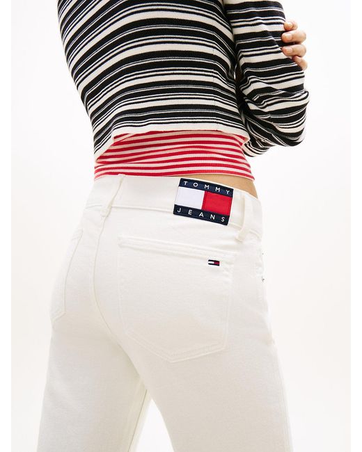 Tommy Hilfiger White Low Rise Bootcut Jeans