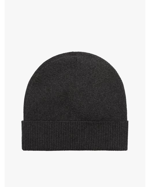 Tommy Hilfiger Black Th Flag Lightweight Beanie With Cashmere for men