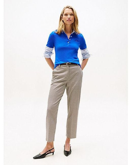 Tommy Hilfiger Blue 1985 Slim Fit Poloshirt Aus Stretch-Piqué