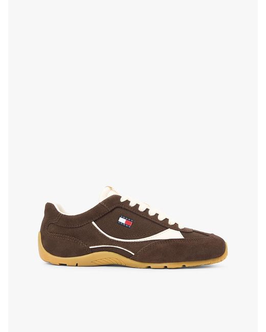 Tommy Hilfiger Brown Suede Cleat Archive Runner Trainers