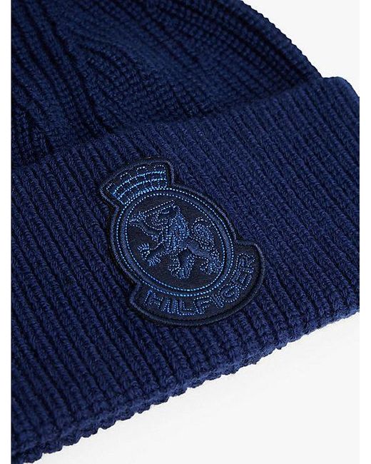 Gorro De Punto Con Insignia Th Tommy Hilfiger de hombre de color Blue