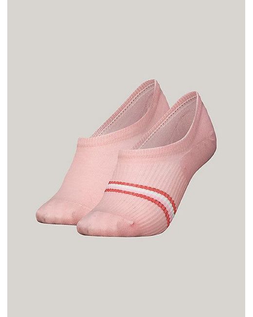 Pack de 2 pares de calcetines Footie a rayas Tommy Hilfiger de color Pink