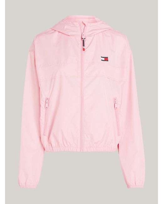 Tommy Hilfiger Pink Chicago Windbreaker Hooded Jacket