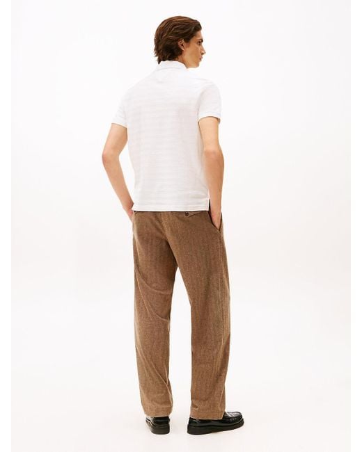 Polo Regular Fit di Tommy Hilfiger in White da Uomo