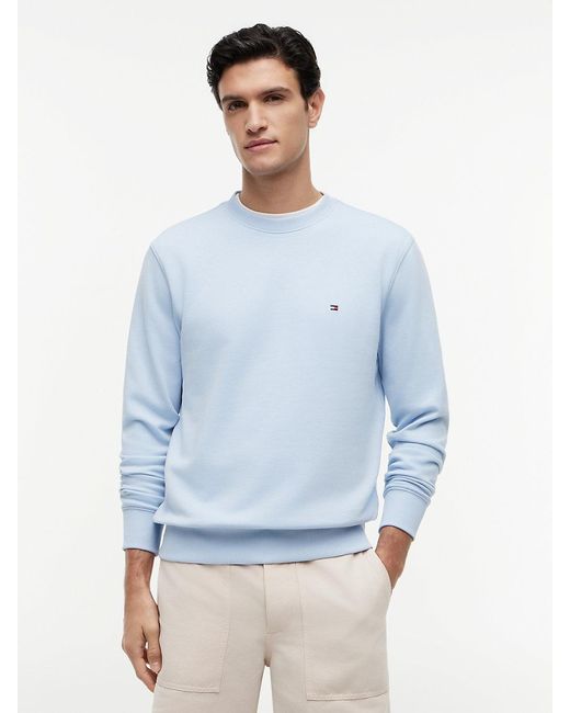Tommy Hilfiger Blue Terry Crew Neck Sweatshirt for men