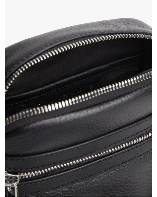 Tommy Hilfiger Black Th Business Leather Crossbody Reporter Bag for men